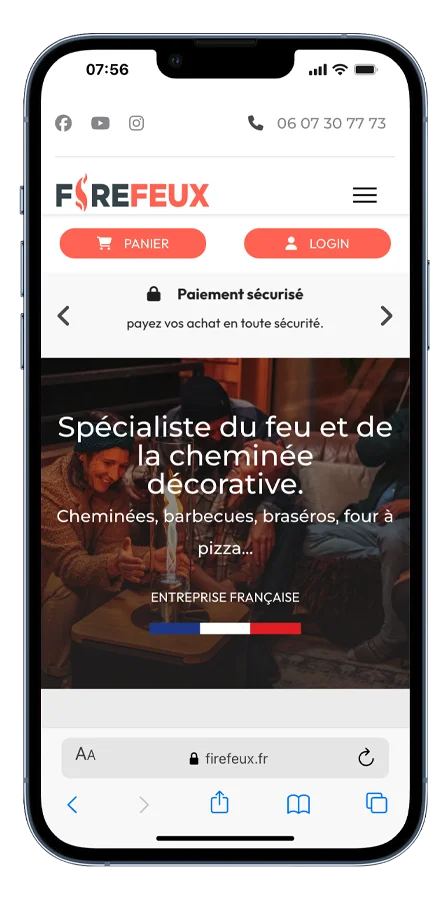 Ecran responsive design site internet
